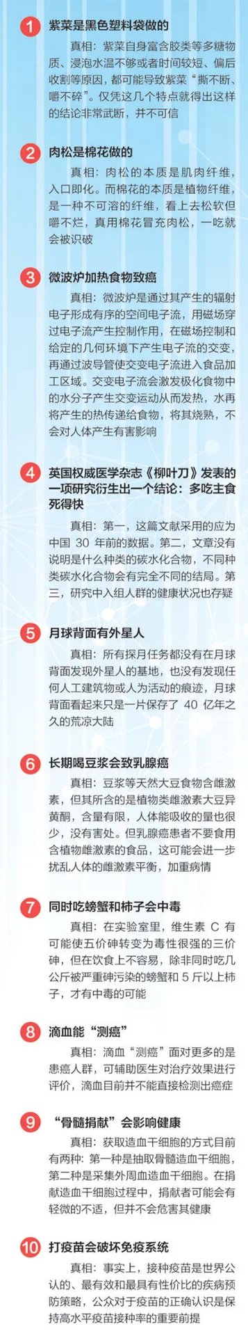 十大“科学”流言终结榜